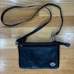 Harley-Davidson Black Leather Belt Bag